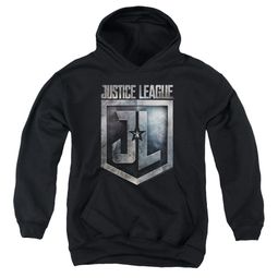 Justice League Movie Kids Hoodie Shield Logo Black Youth Hoody Justice League Movie Kids Hoodie Shield Logo Black Youth Hoody