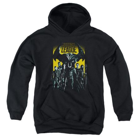 Justice League Movie Kids Hoodie Stand Up To Evil Black Youth Hoody