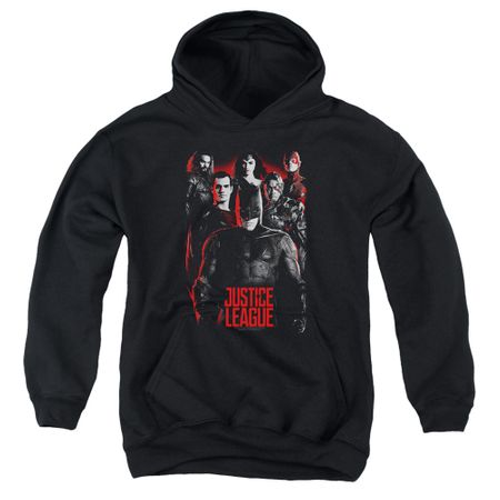 Justice League Movie Kids Hoodie The League Red Glow Black Youth Hoody