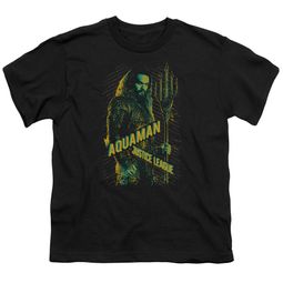 Justice League Movie Kids Shirt Aquaman Black T-Shirt