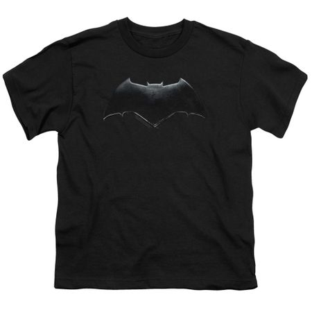 Justice League Movie Kids Shirt Batman Logo Black T-Shirt