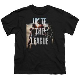 Justice League Movie Kids Shirt Dawn Unite the League Black T-Shirt