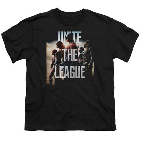 Justice League Movie Kids Shirt Dawn Unite the League Black T-Shirt