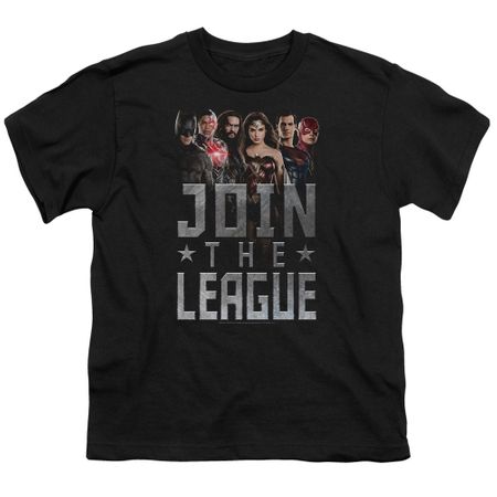 Justice League Movie Kids Shirt Join The League Black T-Shirt