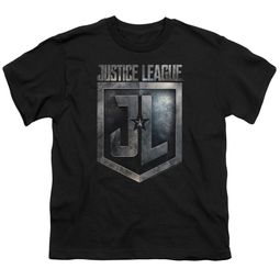 Justice League Movie Kids Shirt Shield Logo Black T-Shirt Justice League Movie Kids Shirt Shield Logo Black T-Shirt