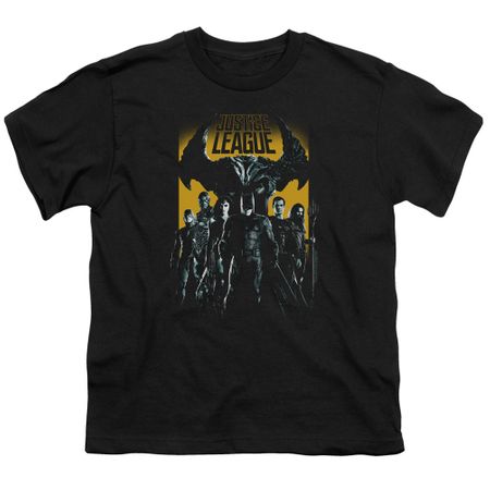 Justice League Movie Kids Shirt Stand Up To Evil Black T-Shirt