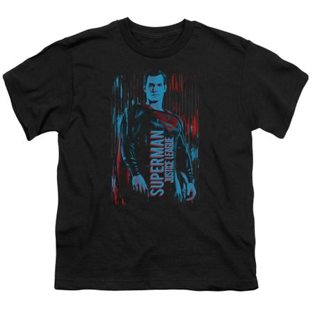 Justice League Movie Kids Shirt Superman Black T-Shirt
