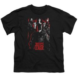 Justice League Movie Kids Shirt The League Red Glow Black T-Shirt Justice League Movie Kids Shirt The League Red Glow Black T-Shirt