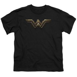 Justice League Movie Kids Shirt Wonder Woman Logo Black T-Shirt Justice League Movie Kids Shirt Wonder Woman Logo Black T-Shirt
