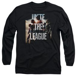 Justice League Movie Long Sleeve Dawn Unite the League Black T-Shirt
