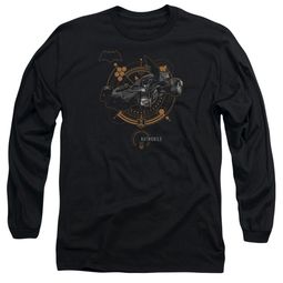 Justice League Movie Long Sleeve Shirt Batmobile Black Tee T-Shirt