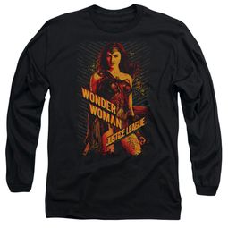 Justice League Movie Long Sleeve Shirt Wonder Woman Black Tee T-Shirt Justice League Movie Long Sleeve Shirt Wonder Woman Black Tee T-Shirt