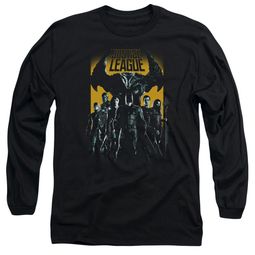 Justice League Movie Long Sleeve Stand Up To Evil Black Tee T-Shirt Justice League Movie Long Sleeve Stand Up To Evil Black Tee T-Shirt