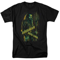 Justice League Movie Shirt Aquaman Black T-Shirt