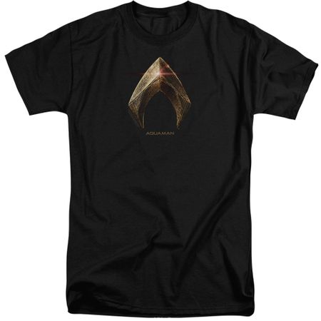 Justice League Movie Shirt Aquaman Logo Black Tall T-Shirt