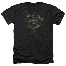 Justice League Movie Shirt Batmobile Heather Black T-Shirt