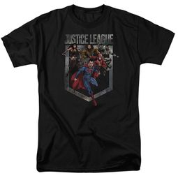 Justice League Movie Shirt Charge Black T-Shirt