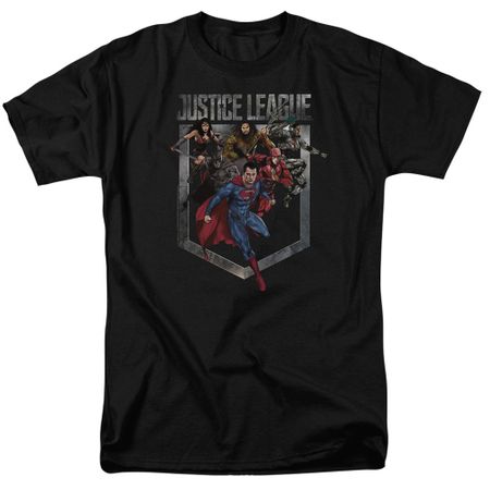 Justice League Movie Shirt Charge Black T-Shirt