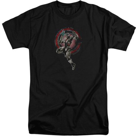 Justice League Movie Shirt Cyborg Black Tall T-Shirt