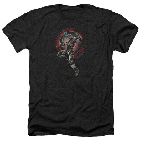 Justice League Movie Shirt Cyborg Heather Black T-Shirt
