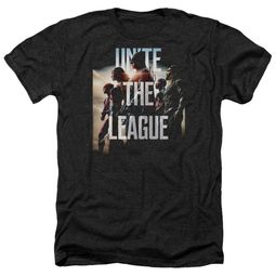 Justice League Movie Shirt Dawn Unite the League Heather Black T-Shirt