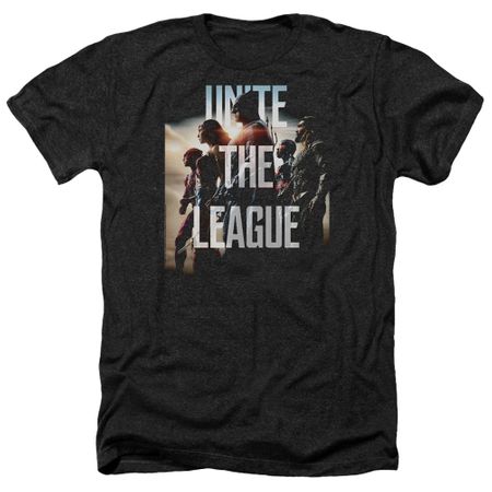 Justice League Movie Shirt Dawn Unite the League Heather Black T-Shirt