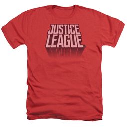 Justice League Movie Shirt Distressed Logo Heather Red T-Shirt