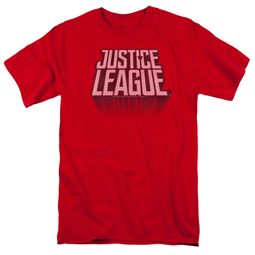 Justice League Movie Shirt Distressed Logo Red T-Shirt