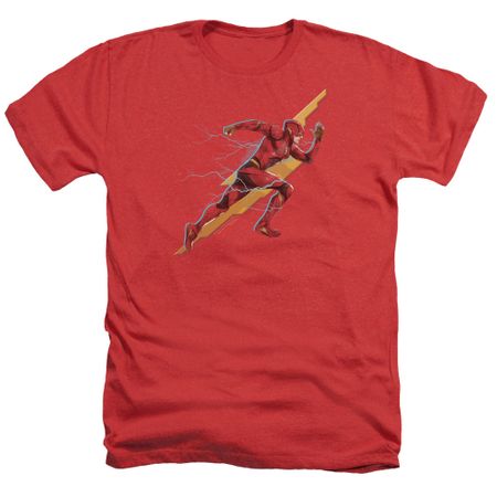 Justice League Movie Shirt Flash Forward Heather Red T-Shirt