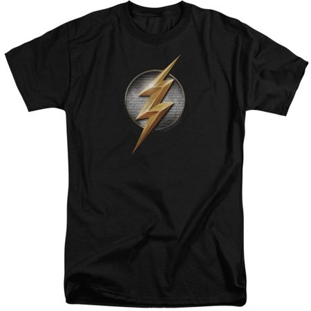 Justice League Movie Shirt Flash Logo Black Tall T-Shirt