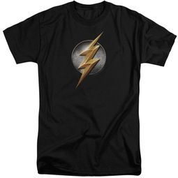 Justice League Movie Shirt Flash Logo Black Tall T-Shirt