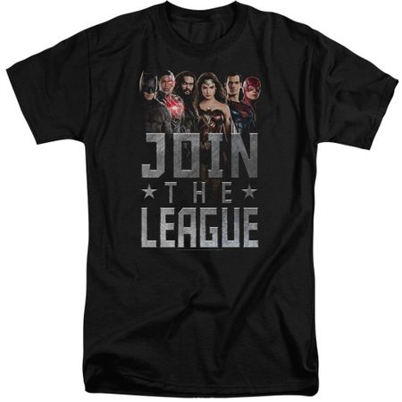 Justice League Movie Shirt Join The League Black Tall T-Shirt
