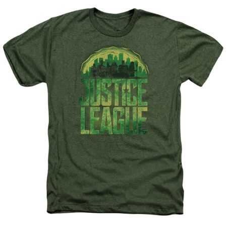 Justice League Movie Shirt Kryptonite Heather Military T-Shirt