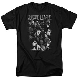 Justice League Movie Shirt Pushing Forward Black T-Shirt