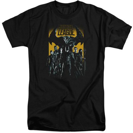 Justice League Movie Shirt Stand Up To Evil Black Tall T-Shirt