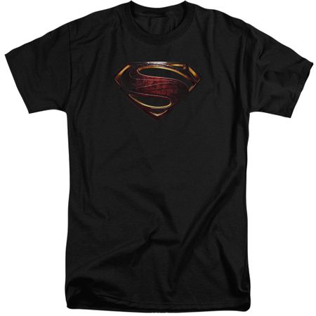 Justice League Movie Shirt Superman Logo Black Tall T-Shirt