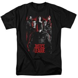 Justice League Movie Shirt The League Red Glow Black T-Shirt Justice League Movie Shirt The League Red Glow Black T-Shirt