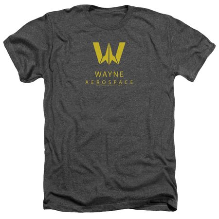 Justice League Movie Shirt Wayne Aerospace Heather Charcoal T-Shirt