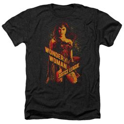 Justice League Movie Shirt Wonder Woman Heather Black T-Shirt Justice League Movie Shirt Wonder Woman Heather Black T-Shirt