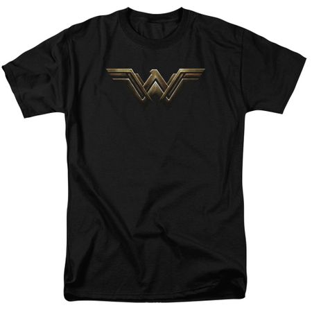 Justice League Movie Shirt Wonder Woman Logo Black T-Shirt