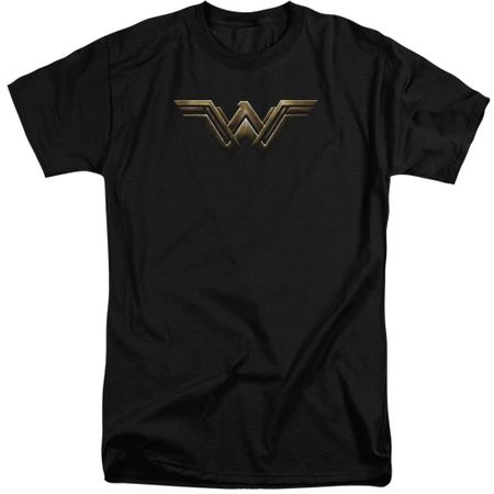 Justice League Movie Shirt Wonder Woman Logo Black Tall T-Shirt