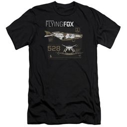 Justice League Movie Slim Fit Shirt Flying Fox Black Tee