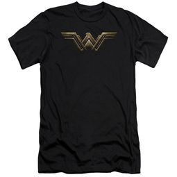 Justice League Movie Slim Fit Shirt Wonder Woman Logo Black Tee Justice League Movie Slim Fit Shirt Wonder Woman Logo Black Tee