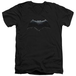 Justice League Movie Slim Fit V-Neck Shirt Batman Logo Black T-Shirt Justice League Movie Slim Fit V-Neck Shirt Batman Logo Black T-Shirt