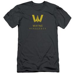 Justice League Movie Slim Fit V-Neck Wayne Aerospace Charcoal T-Shirt Justice League Movie Slim Fit V-Neck Wayne Aerospace Charcoal T-Shirt