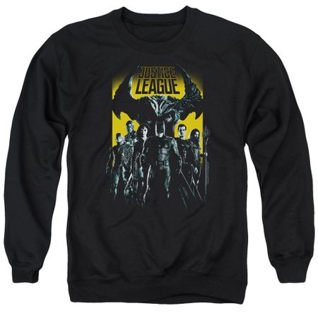 Justice League Movie Stand Up To Evil Adult Black Sweatshirt