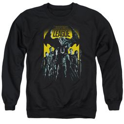 Justice League Movie Stand Up To Evil Adult Black Sweatshirt Justice League Movie Stand Up To Evil Adult Black Sweatshirt
