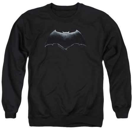 Justice League Movie Sweatshirt Batman Logo Adult Black Sweat Shirt