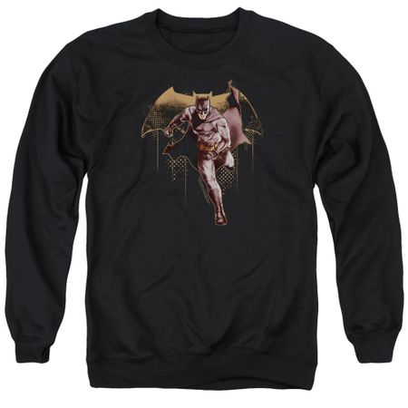 Justice League Movie Sweatshirt Caped Crusader Adult Black Sweat Shirt