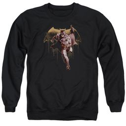 Justice League Movie Sweatshirt Caped Crusader Adult Black Sweat Shirt